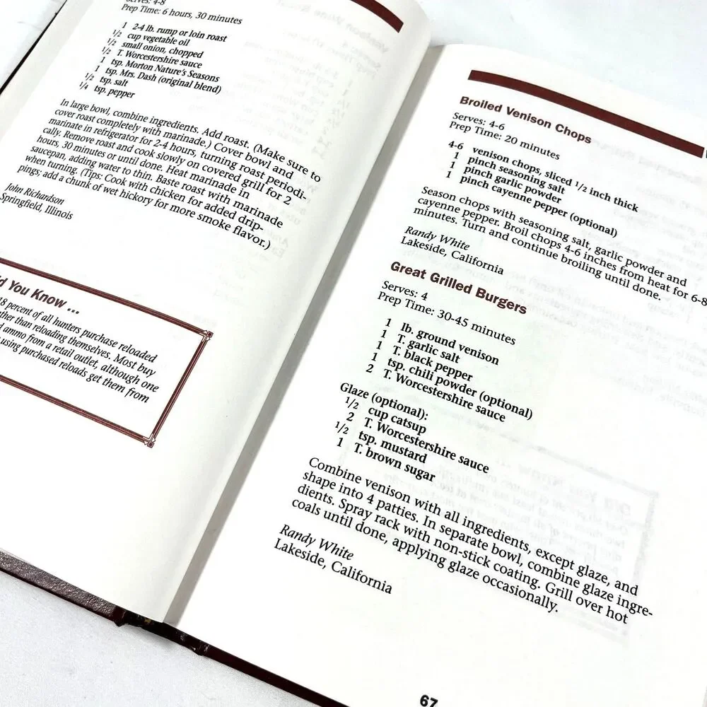 Wild Game Cookbook 1994 Field Tested Recipes North American Hunting Club NAHC